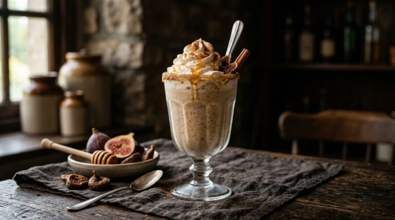 Fig and Honey Milkshake with Cinnamon