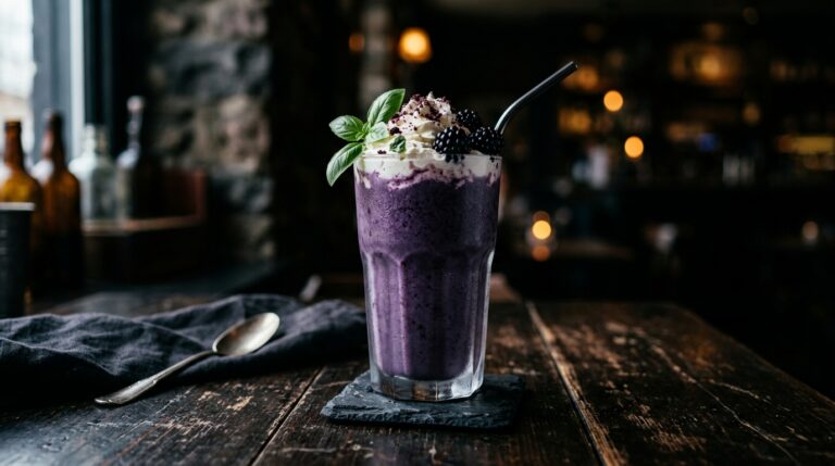 Blackberry Basil Milkshake