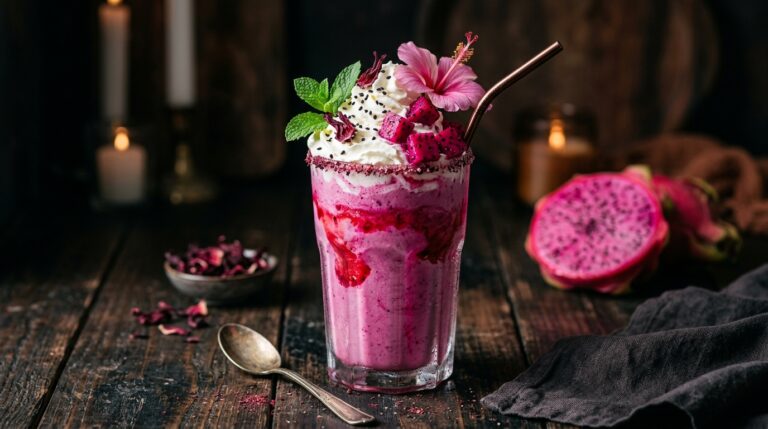 Dragonfruit Hibiscus Milkshake