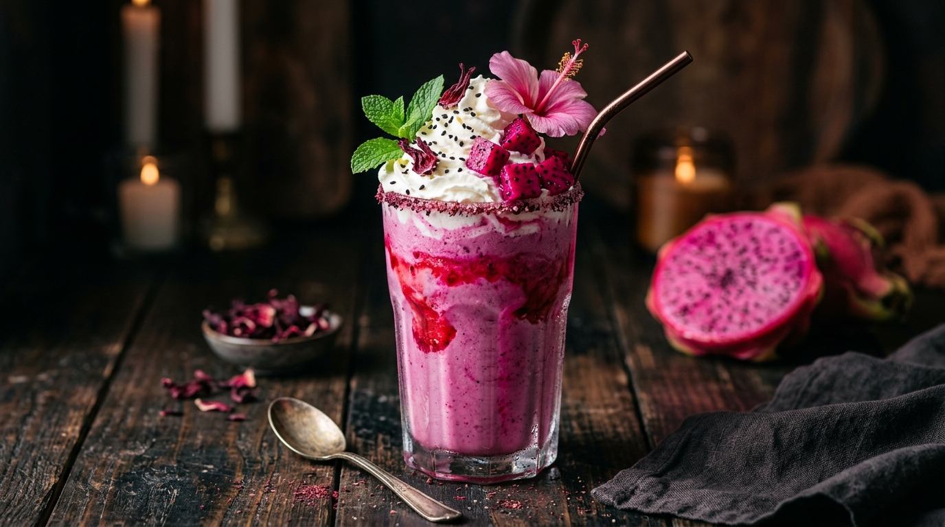 Dragonfruit Hibiscus Milkshake - main hero image