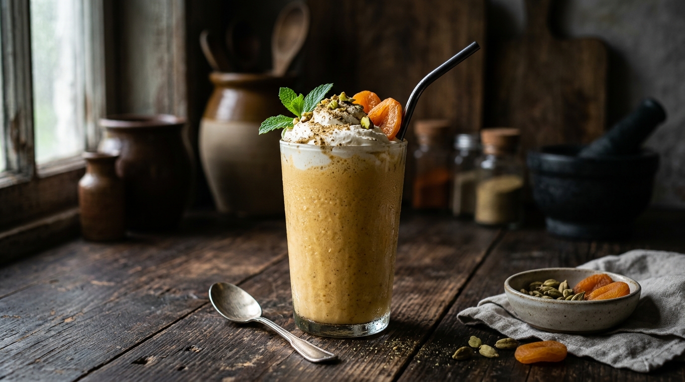 Apricot Cardamom Milkshake - main hero image