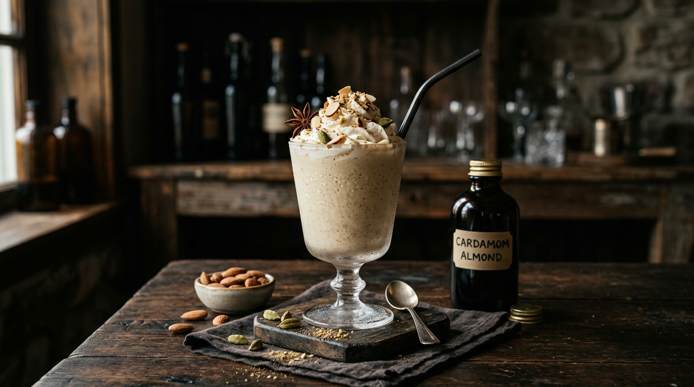 Rich Cardamom Almond Milkshake - main hero image