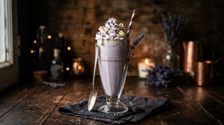 Velvety Lavender White Chocolate Milkshake