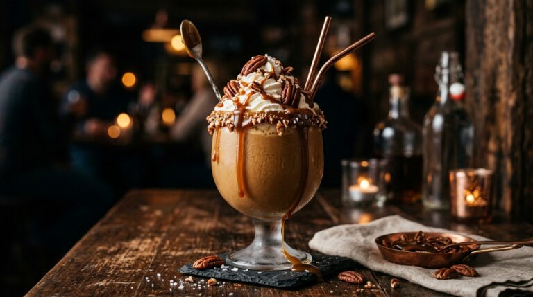 Indulgent Salted Caramel and Pecan Milkshake