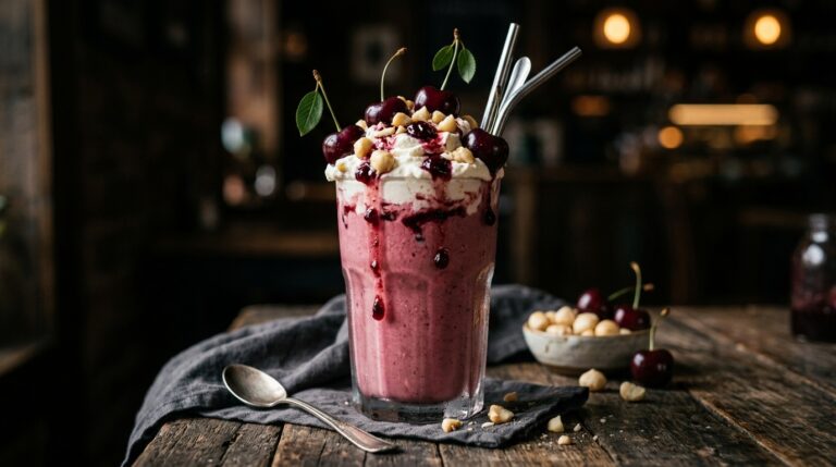 Cherry and Macadamia Nut Milkshake