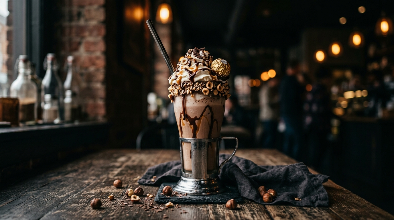 Café-Style Mocha Hazelnut Milkshake - main hero image