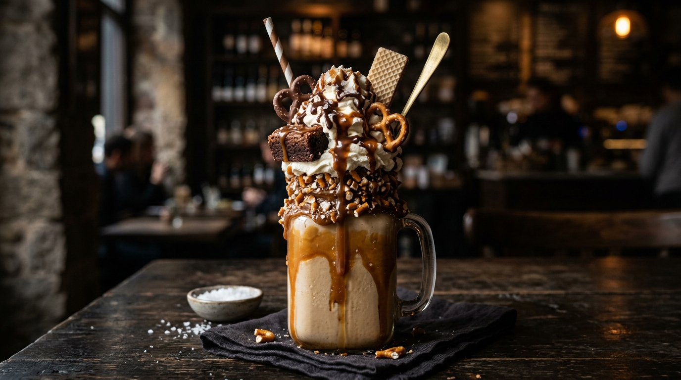 Salted Caramel Pretzel Freakshake - main hero image