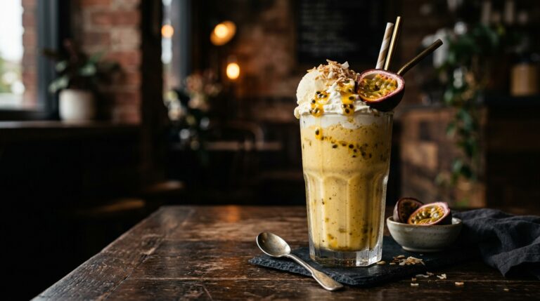 Creamy Passionfruit Vanilla Milkshake