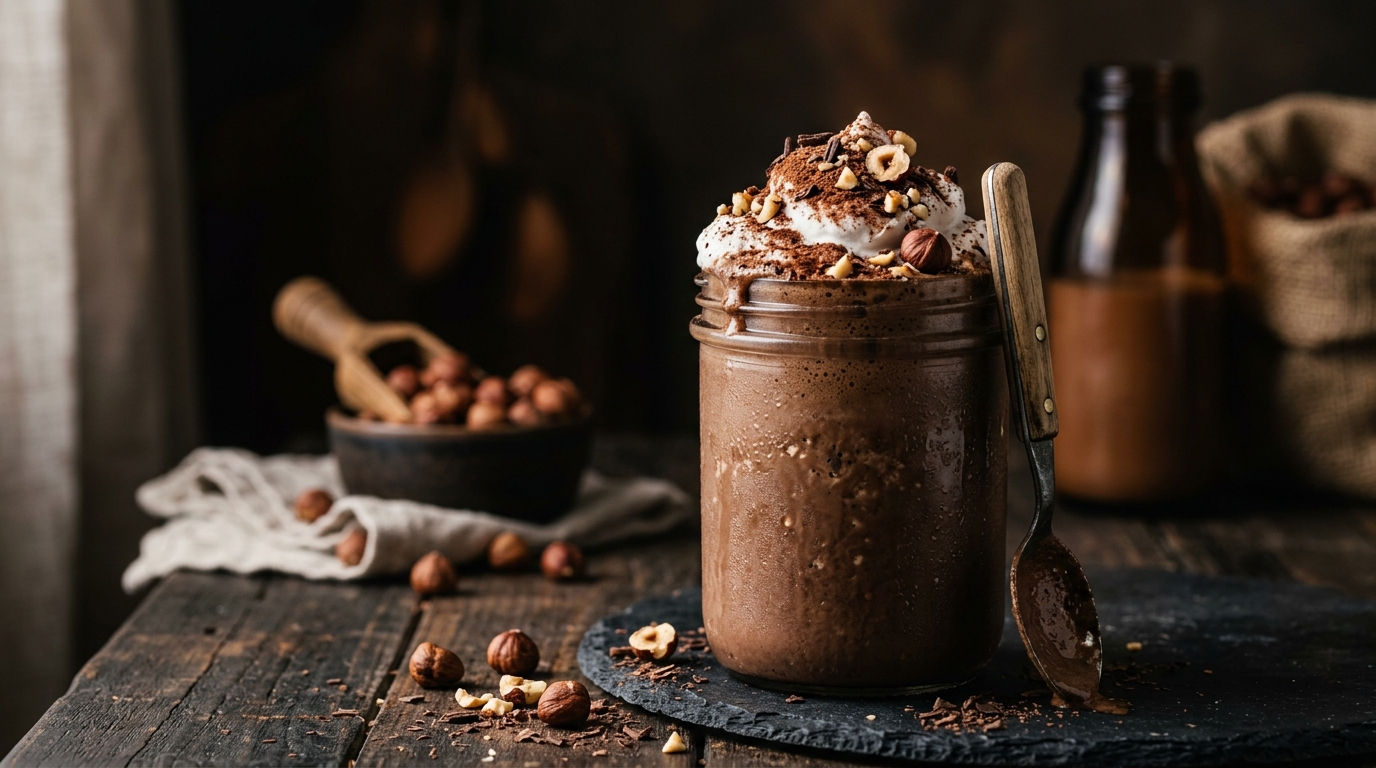 Vegan Chocolate Hazelnut Protein Shake - main hero image