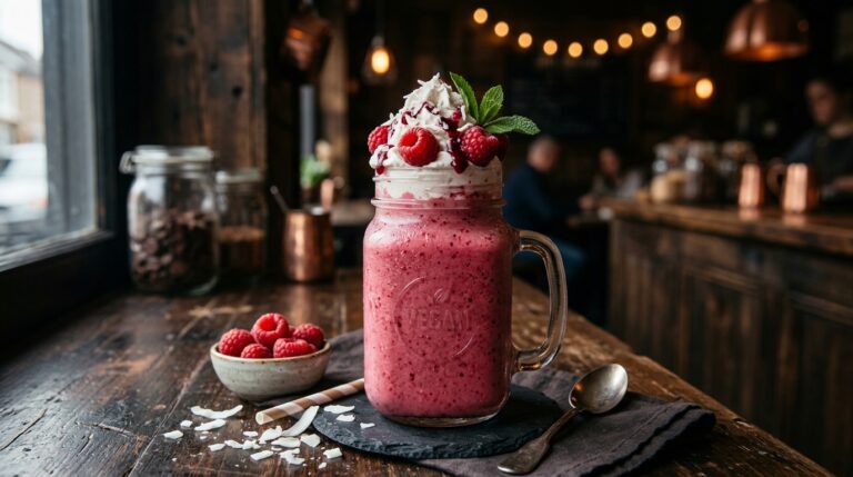 Tangy Raspberry Coconut Vegan Milkshake