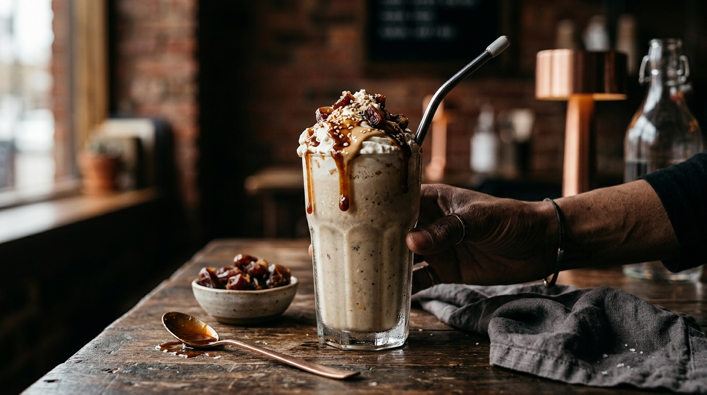 Decadent Tahini Date Milkshake - main hero image