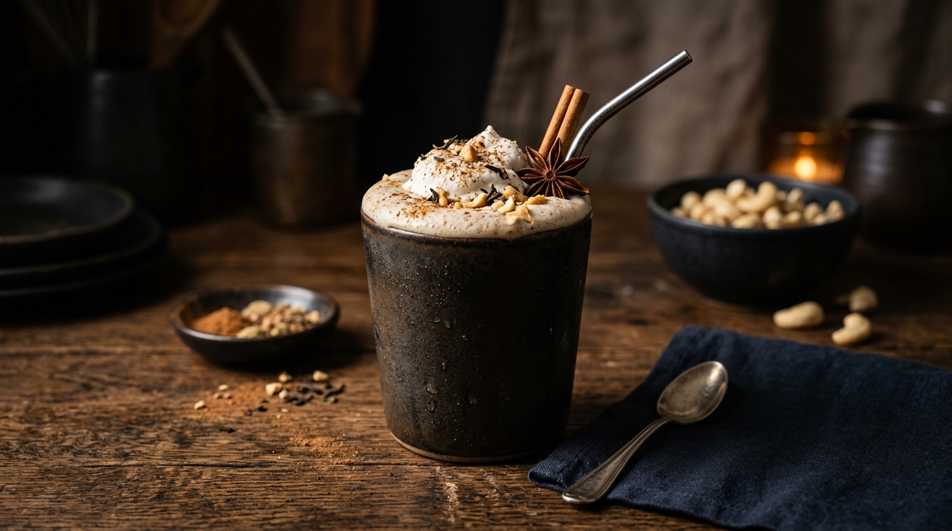 Protein-Packed Chai Spiced Cashew Milkshake - main hero image