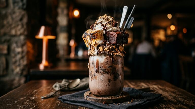 Toasted Marshmallow Brownie Milkshake