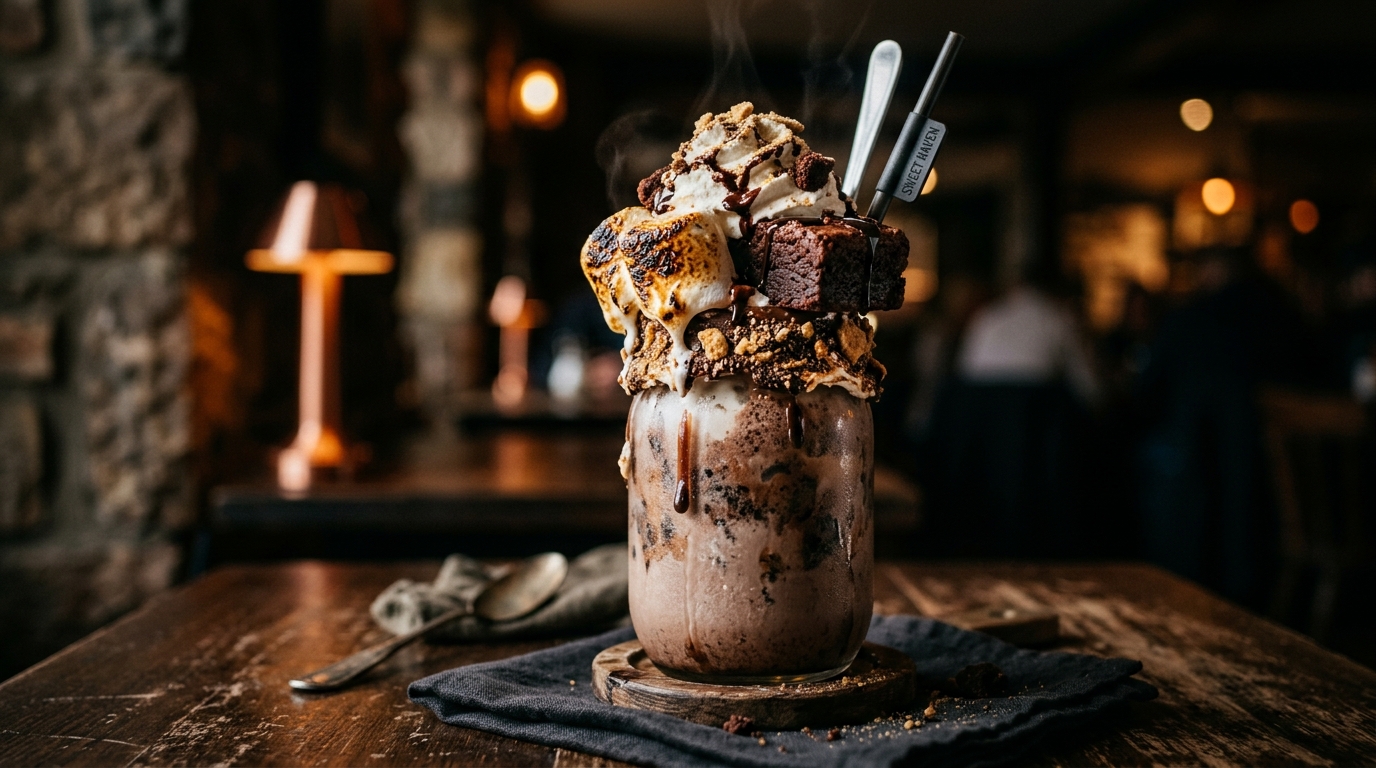 Toasted Marshmallow Brownie Milkshake - main hero image