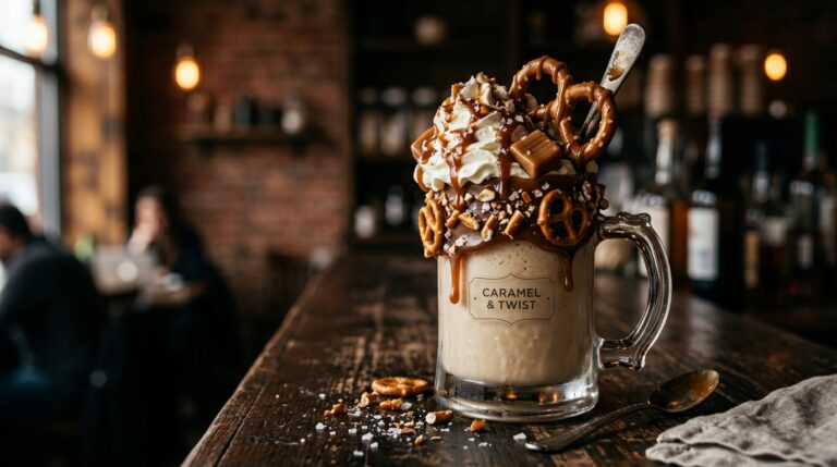 Salted Caramel Pretzel Dessert Milkshake