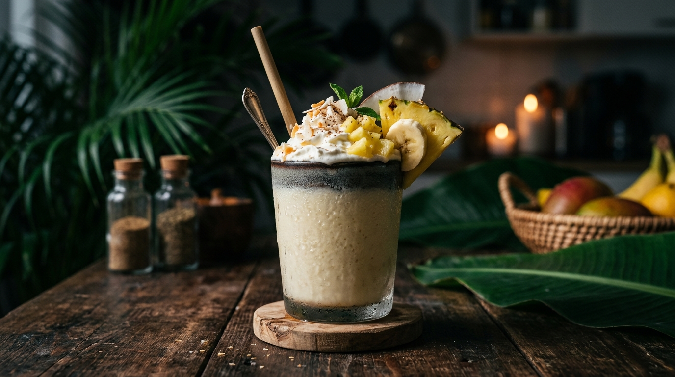 Tropical Pineapple Banana Milkshake - main hero image