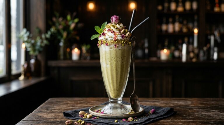 Pistachio Rosewater Milkshake