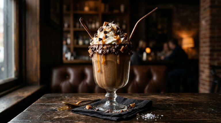 Salted Caramel Chocolate Chip Milkshake