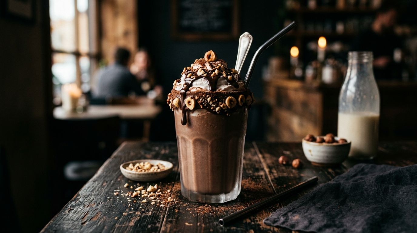 Vegan Chocolate Hazelnut Milkshake - main hero image