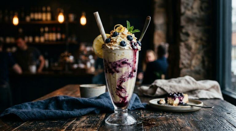 Lemon Blueberry Cheesecake Milkshake