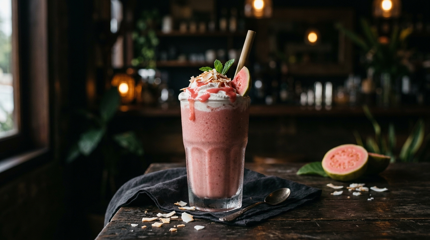 Guava and Coconut Vegan Milkshake - main hero image