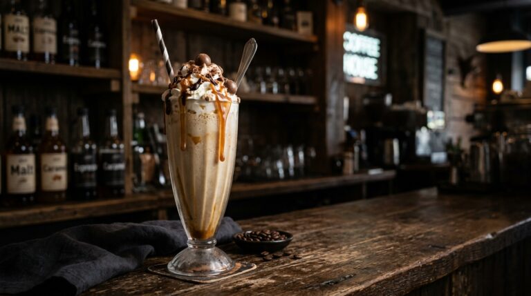 Malted Coffee Caramel Milkshake
