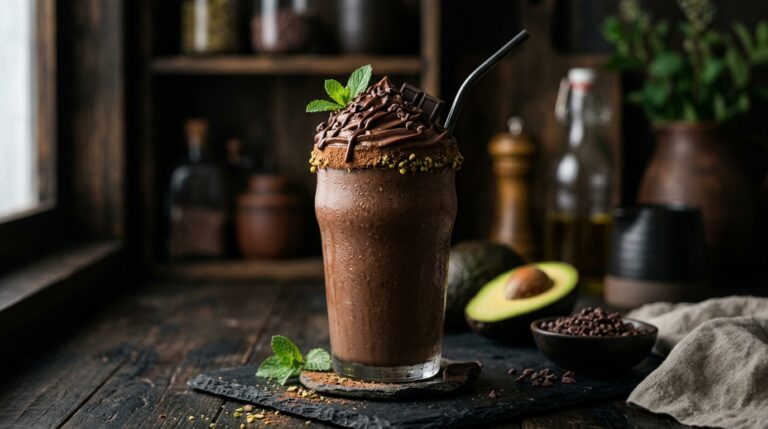 Vegan Chocolate Avocado Milkshake