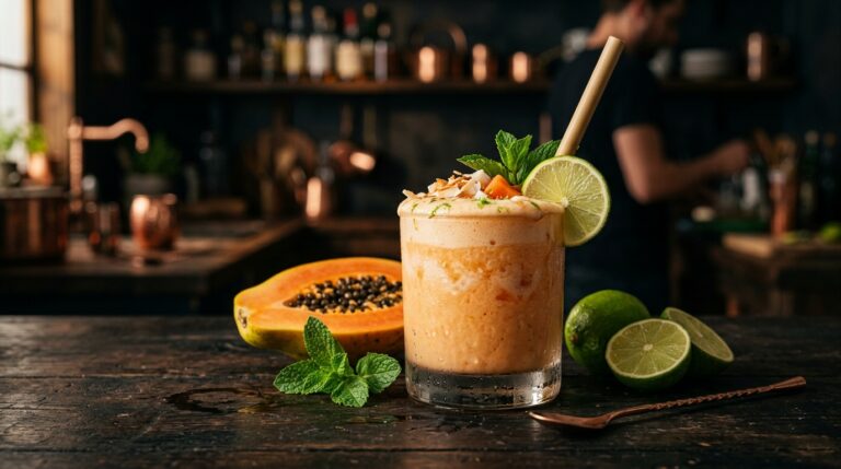 Papaya and Lime Refreshing Milkshake