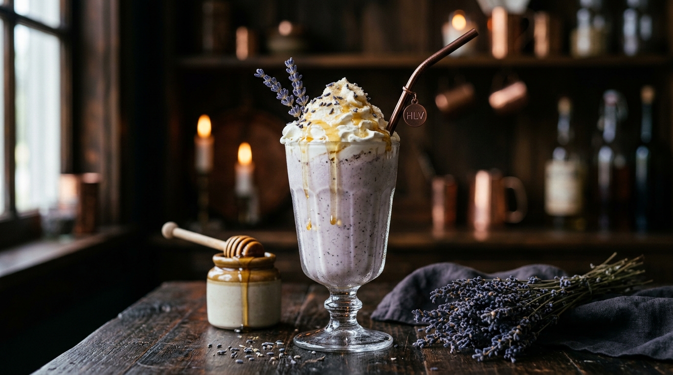 Honey Lavender Vanilla Milkshake - main hero image