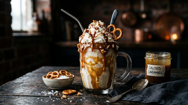 Salted Caramel Pretzel Milkshake