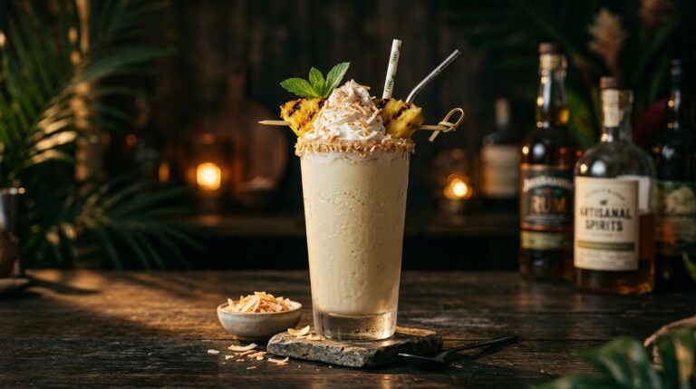 Exotic Coconut and Pineapple Milkshake