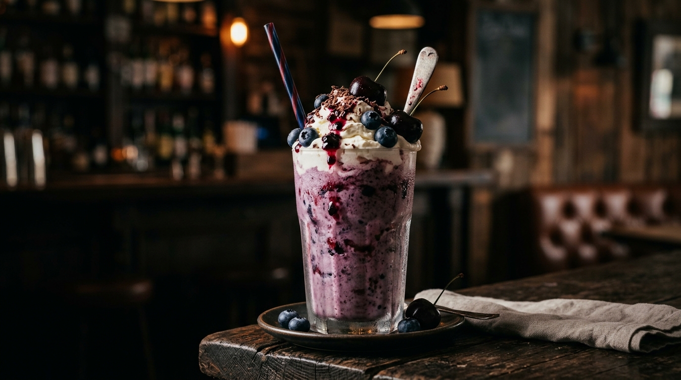 Luscious Blueberry and Cherry Milkshake - main hero image
