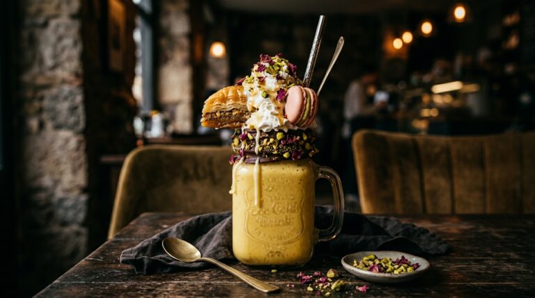 Saffron Rosewater Pistachio Freakshake
