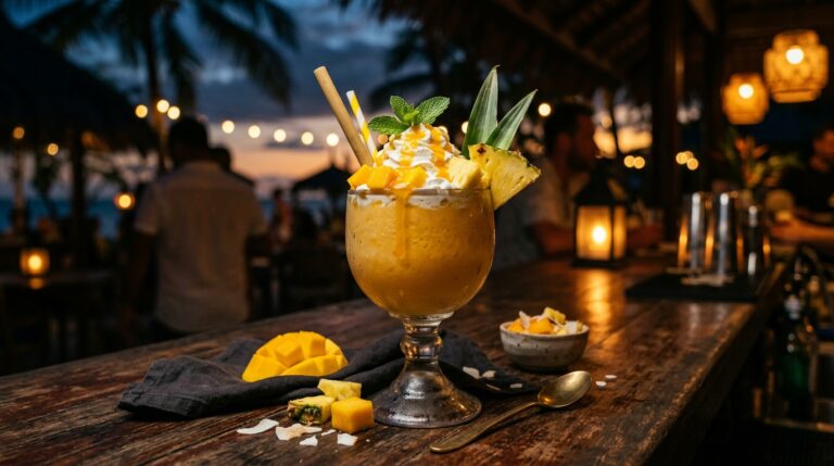 Tropical Pineapple and Mango Milkshake
