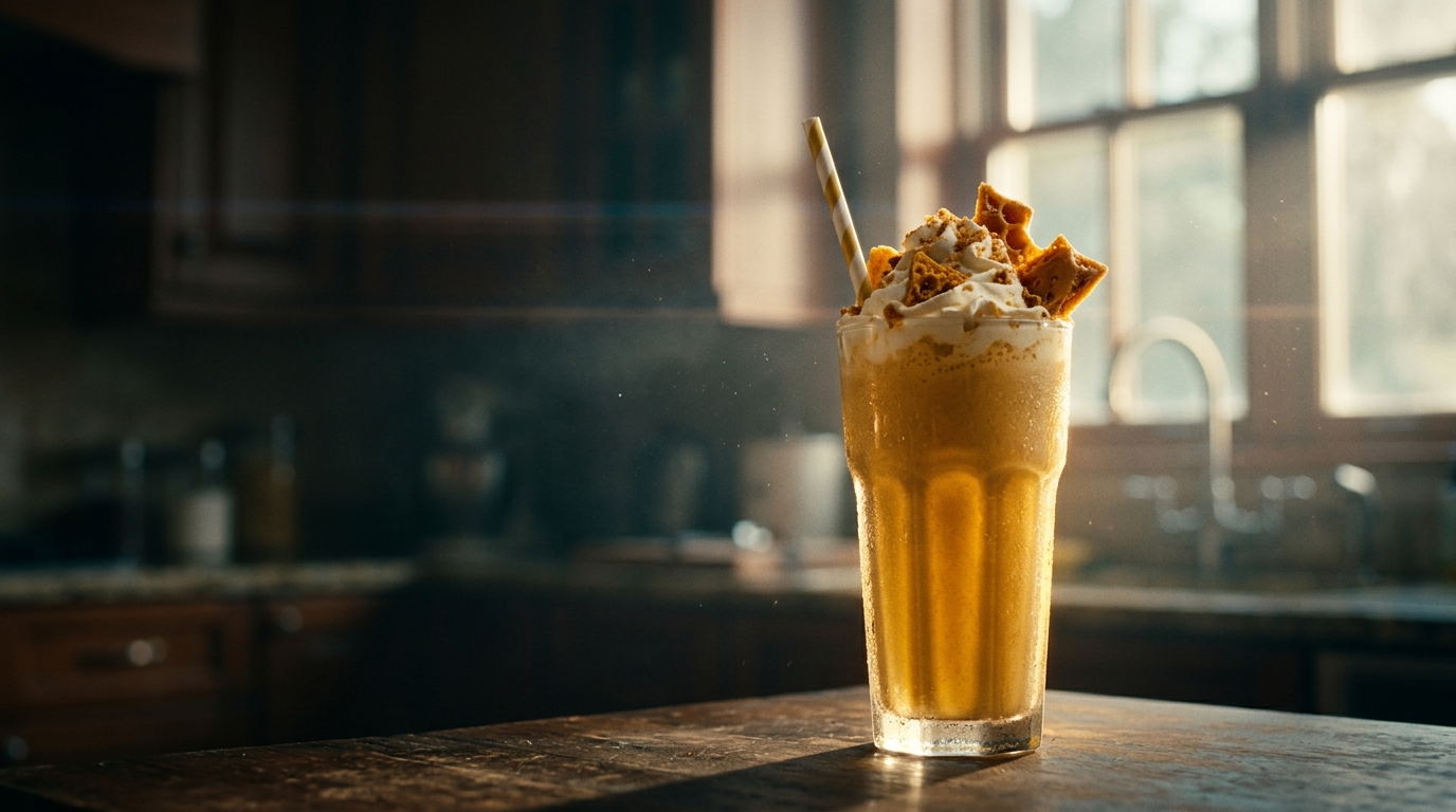 Honeycomb Milkshake - styled presentation