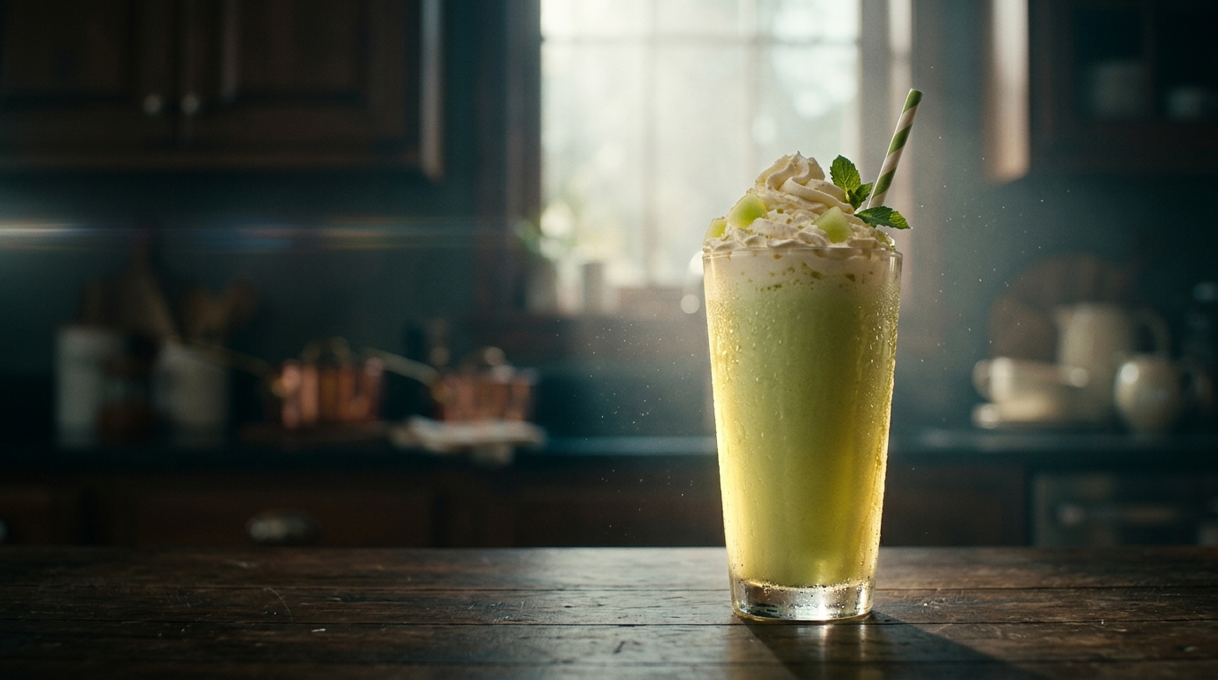 Honeydew Milkshake - styled presentation