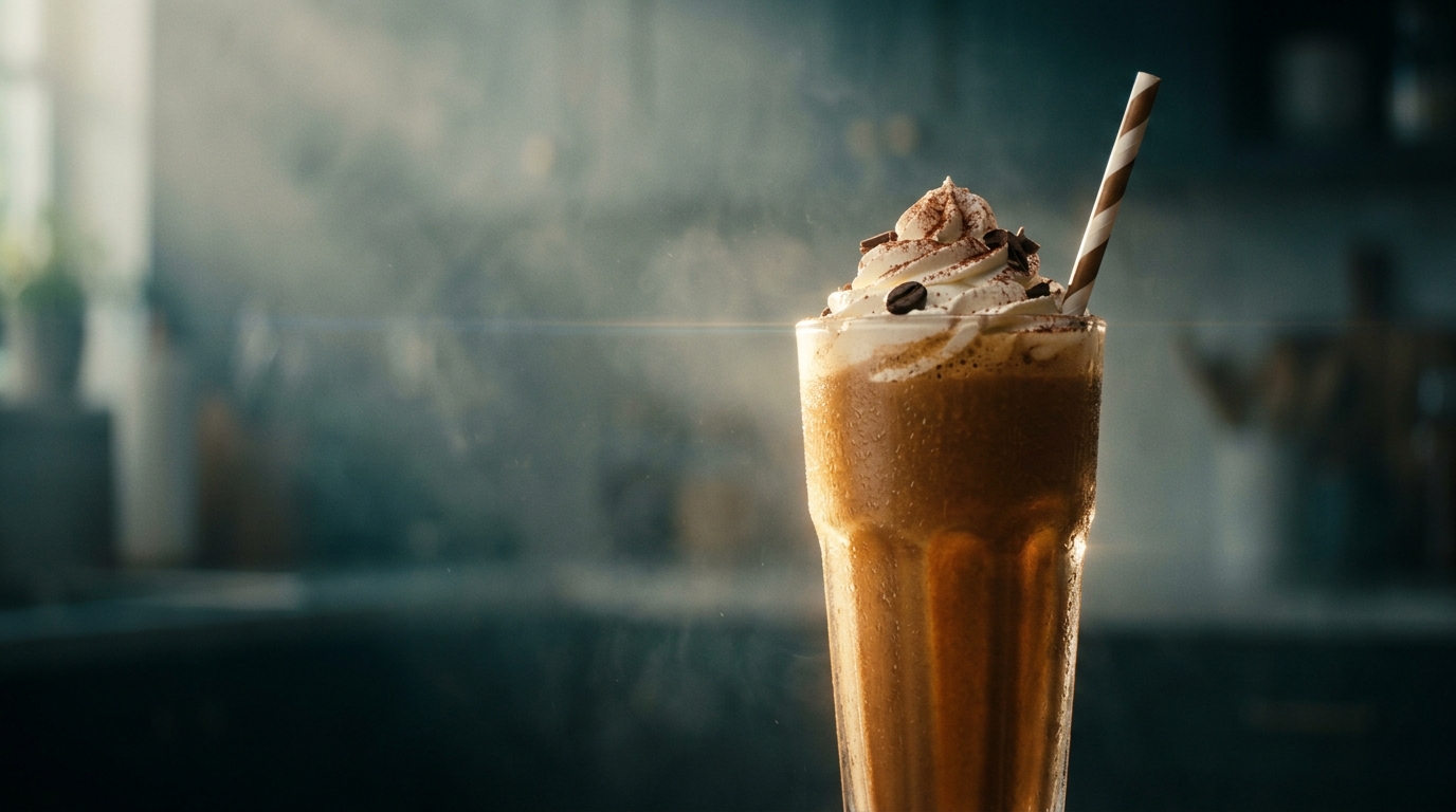 Iced Latte Milkshake - styled presentation