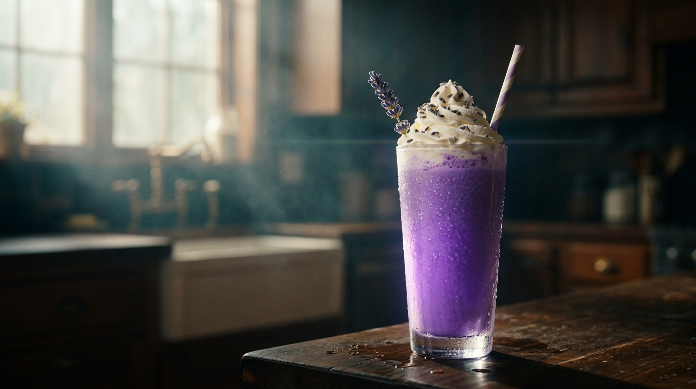 Lavender Milkshake - styled presentation