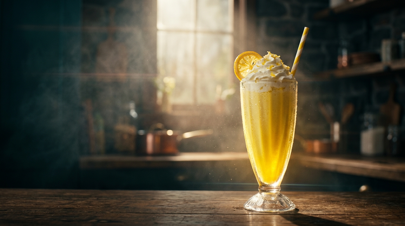 Lemon Milkshake - styled presentation