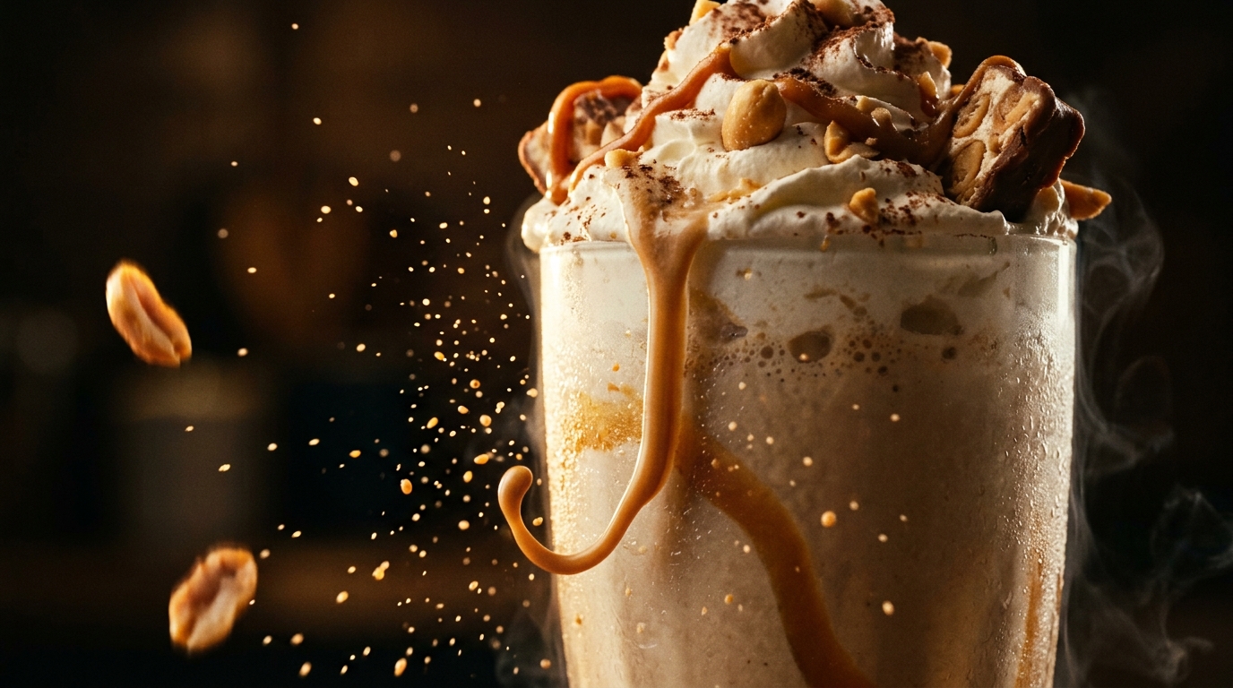Nougat Caramel Peanut Milkshake - detail view