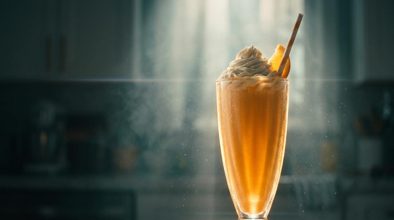 Orange Cream Milkshake - styled presentation