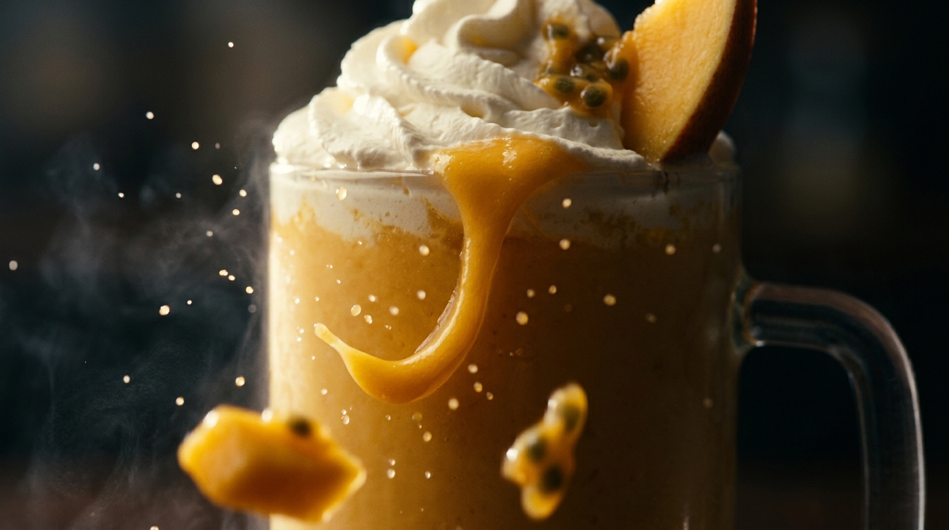 Passion Fruit Mango Milkshake - detail view