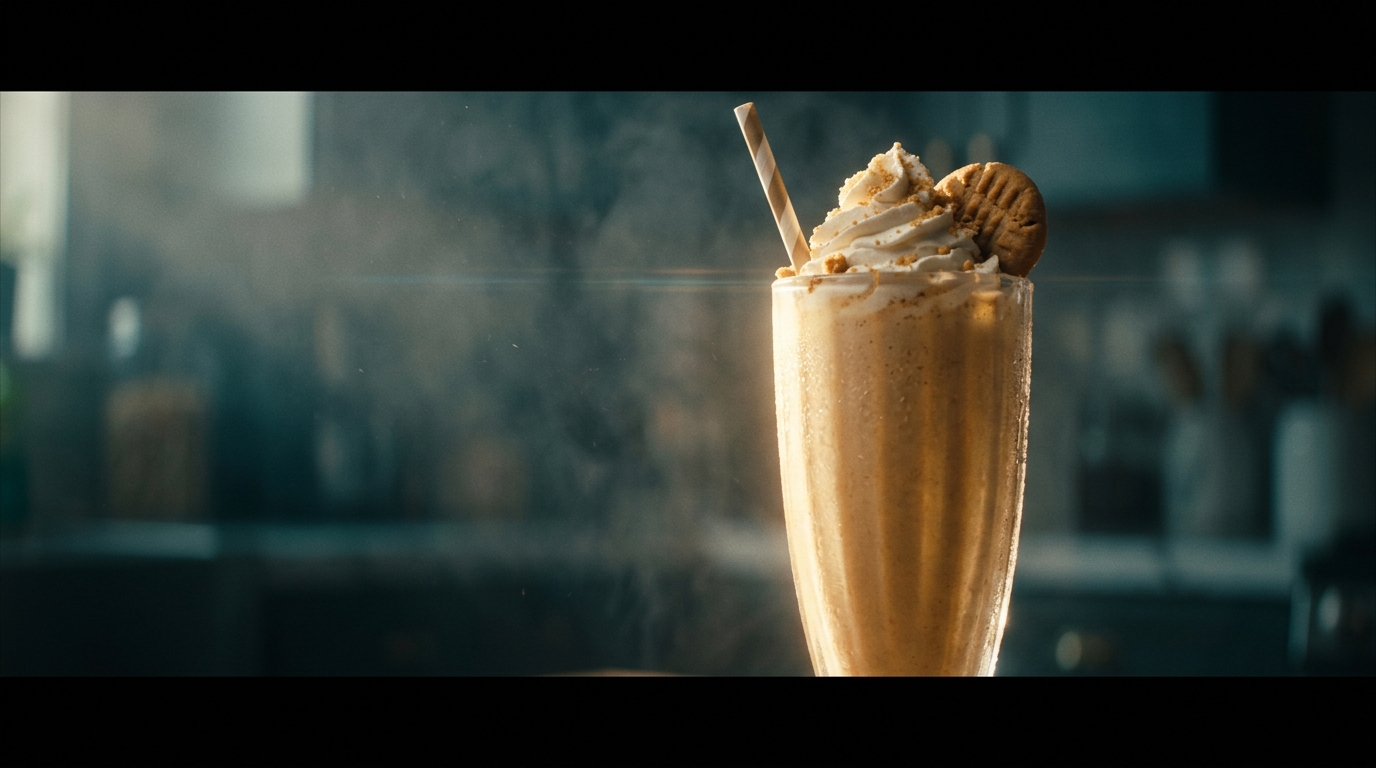 Peanut Butter Cookie Milkshake - styled presentation