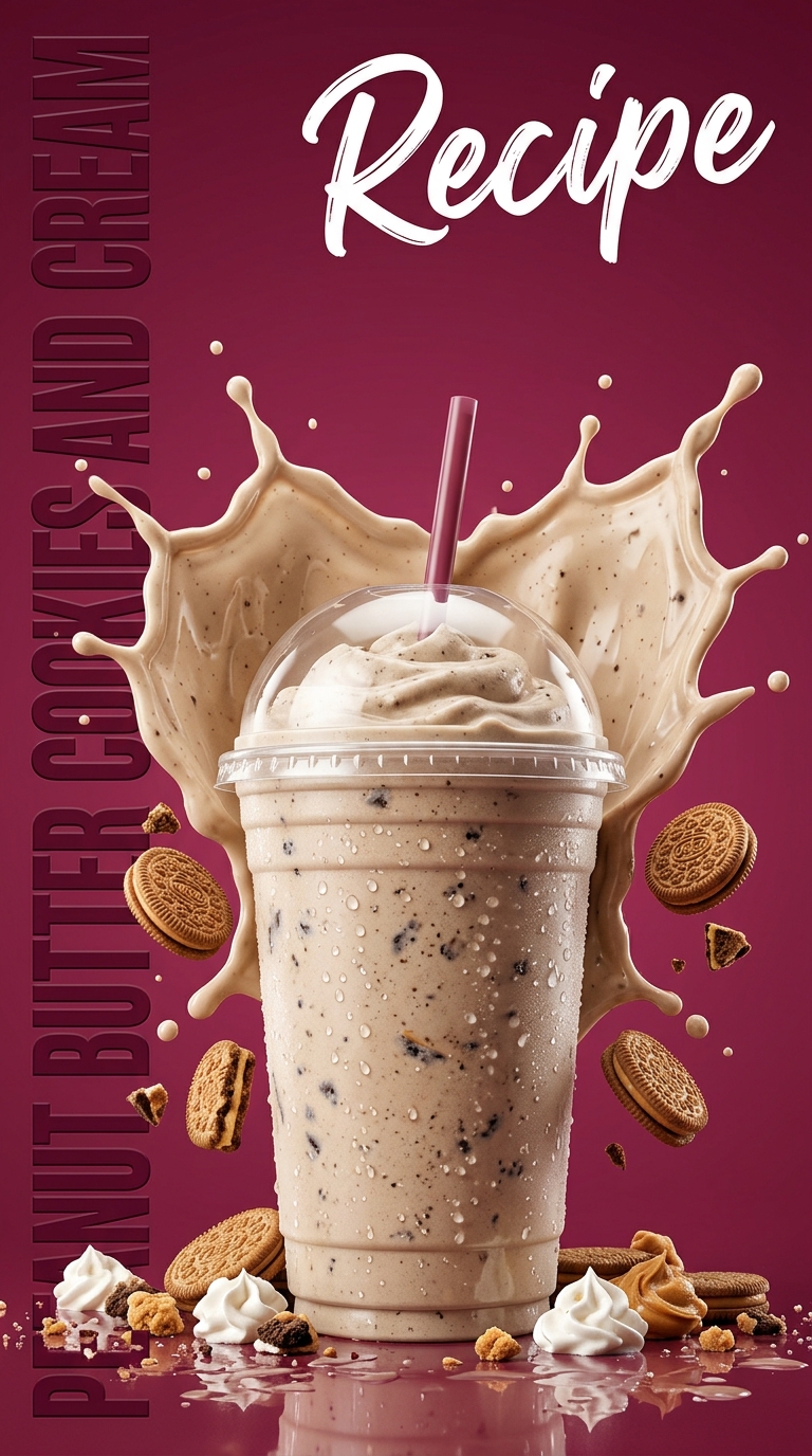 Peanut Butter Cookies and Cream Milkshake