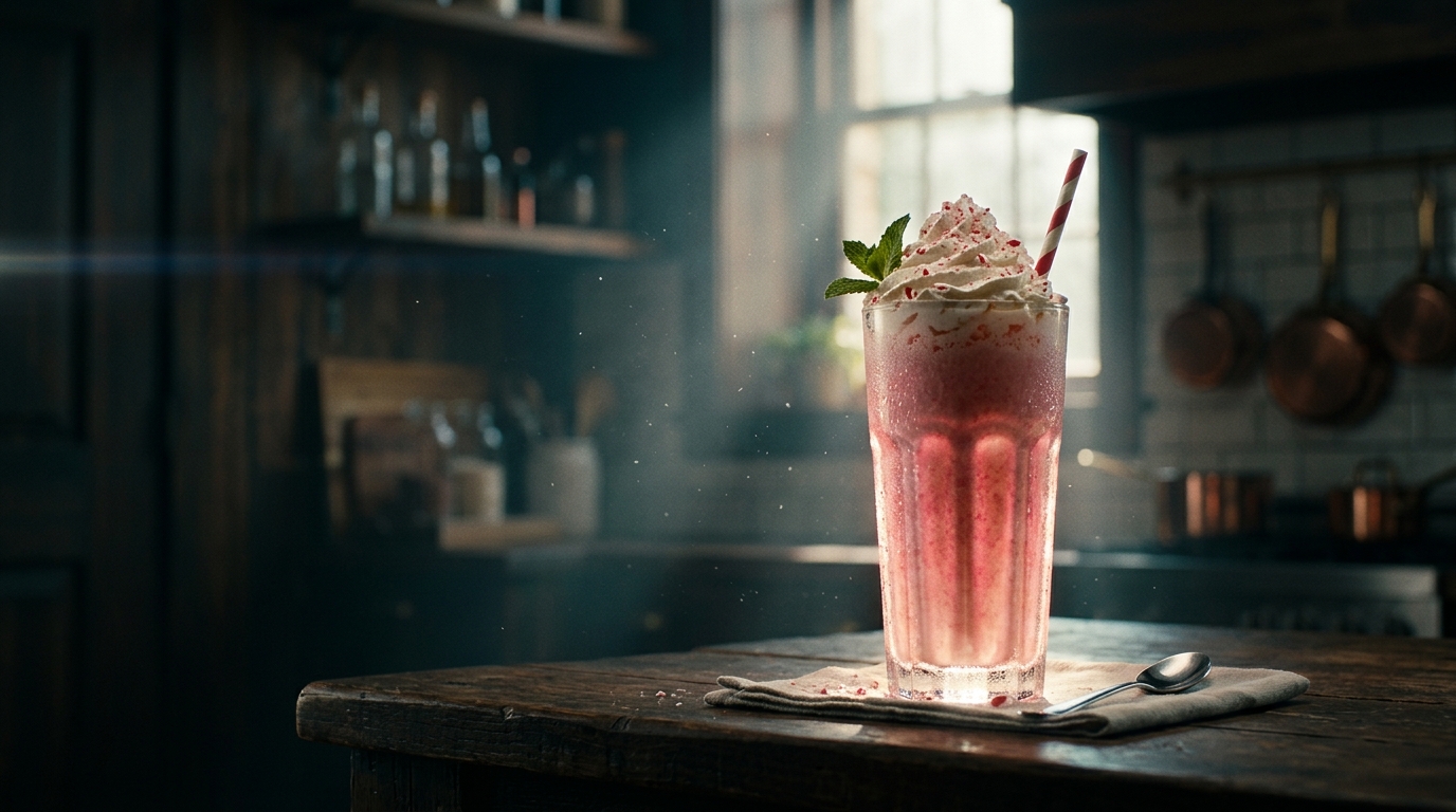 Peppermint Milkshake - styled presentation
