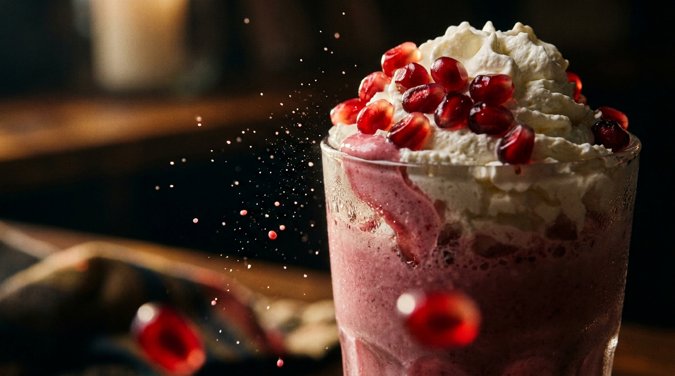 Pomegranate Milkshake - detail view