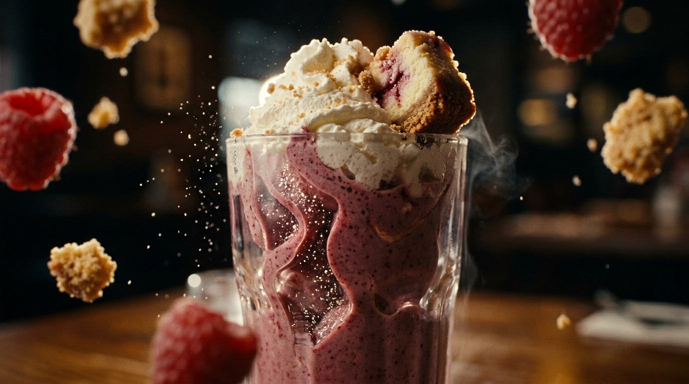 Raspberry Cheesecake Milkshake - detail view