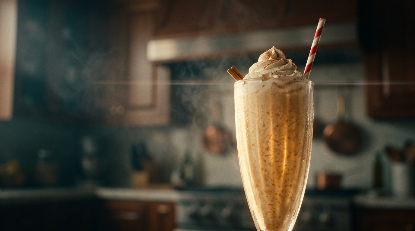 Rice Pudding Milkshake - styled presentation