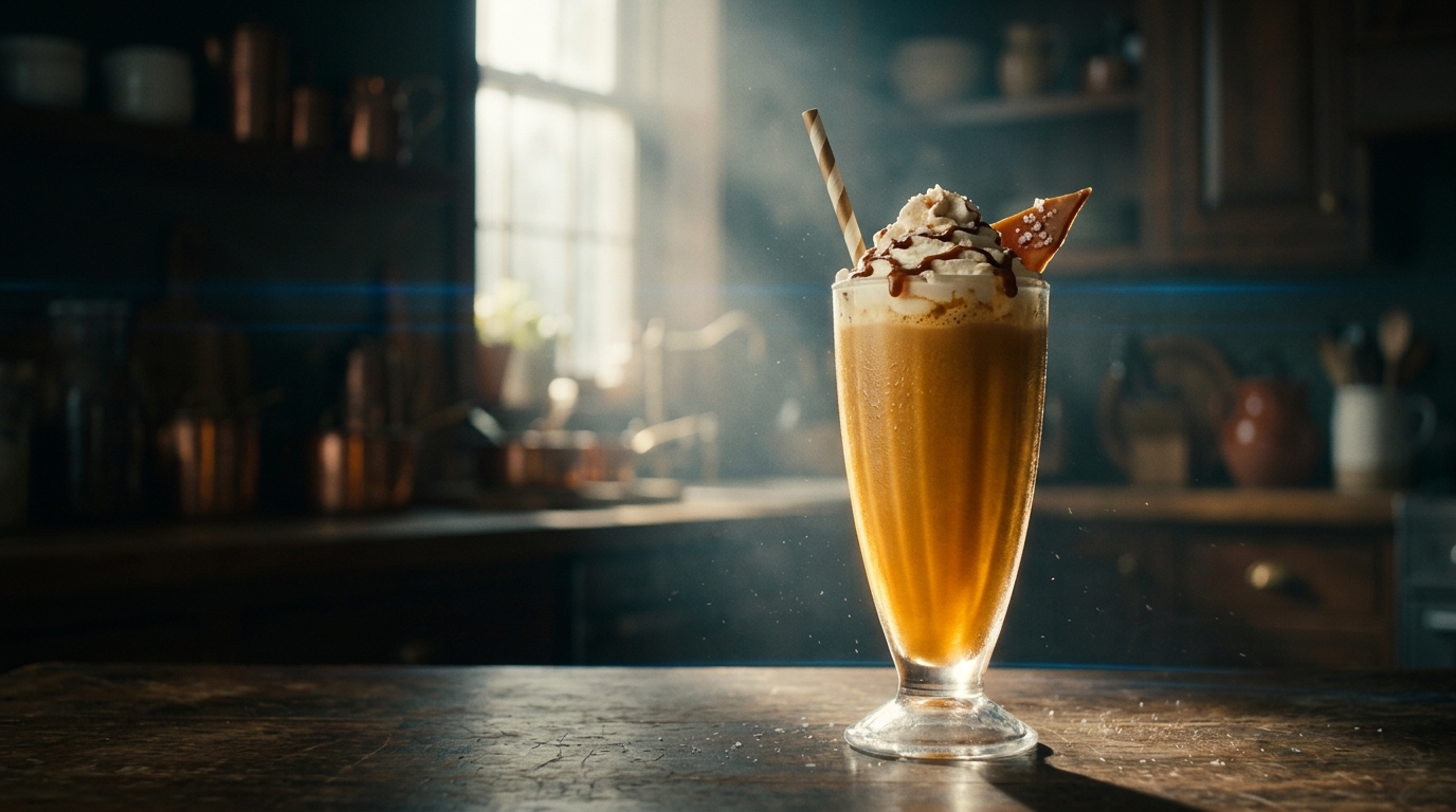 Salted Caramel Milkshake - styled presentation