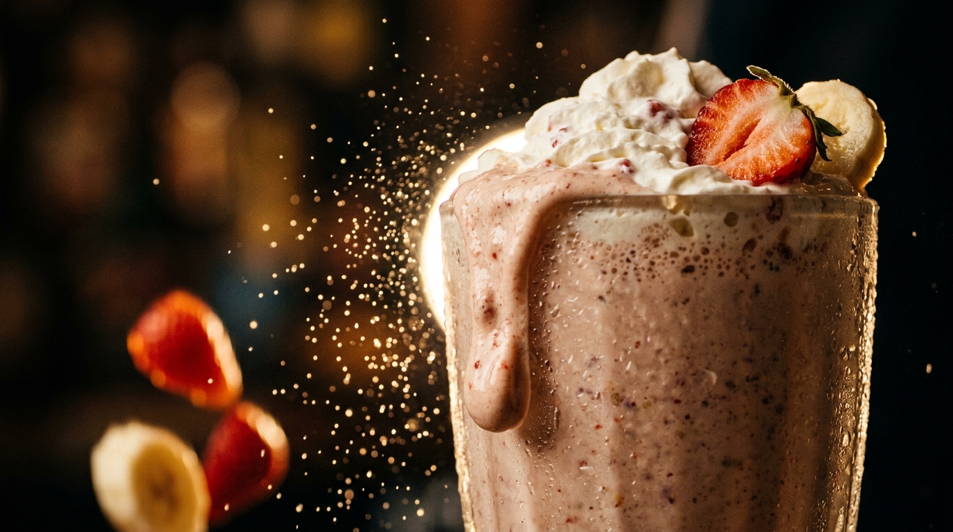 Strawberry Banana Milkshake - detail view